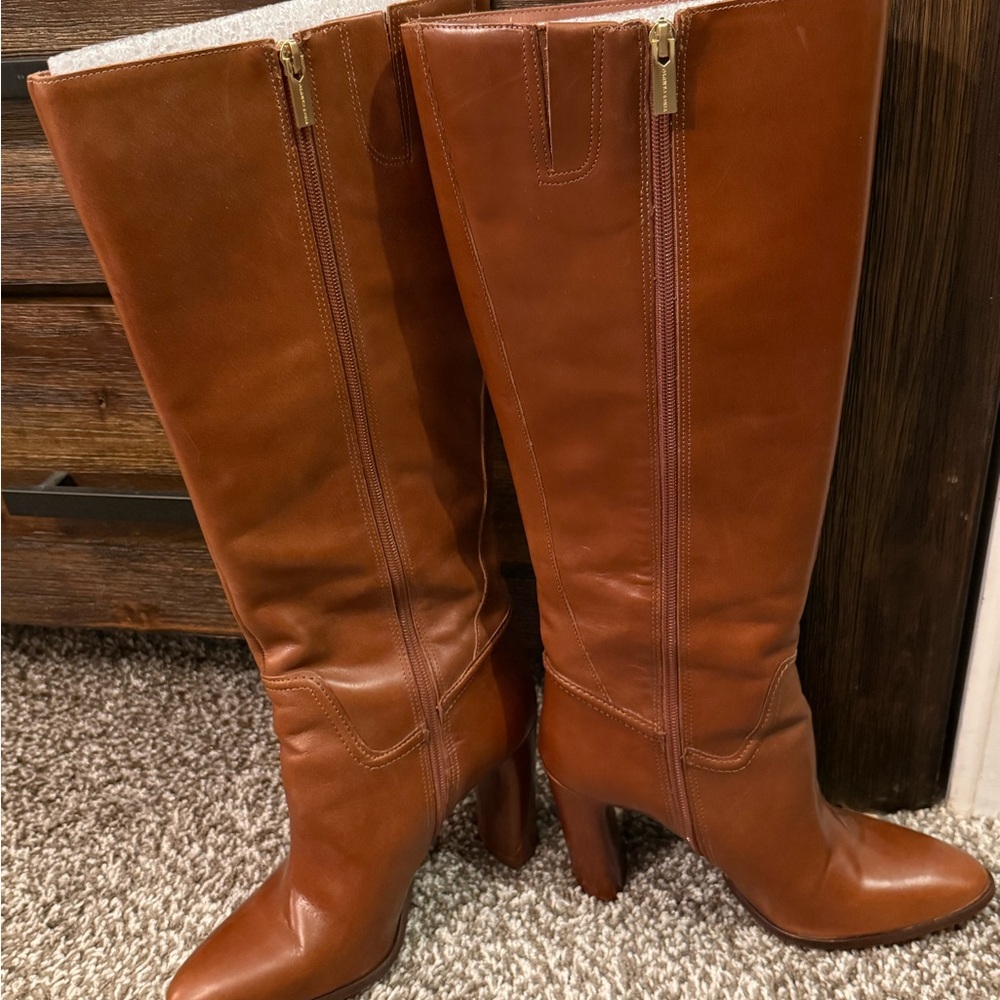 Vince Camuto Rich Brown Heeled Boots - Picture 3 of 5
